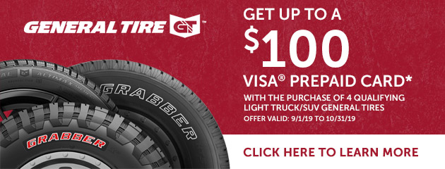 General Tire - Up to $100 Visa Prepaid Card